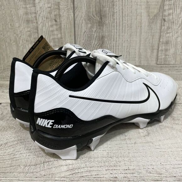 Nike Alpha Huarache 4 Men Size 12 White Black Baseball Cleats DJ6524-101 Diamond - Picture 3 of 9